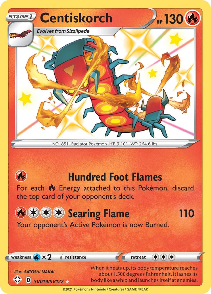 Shining Fates Centiskorch Pokémon card